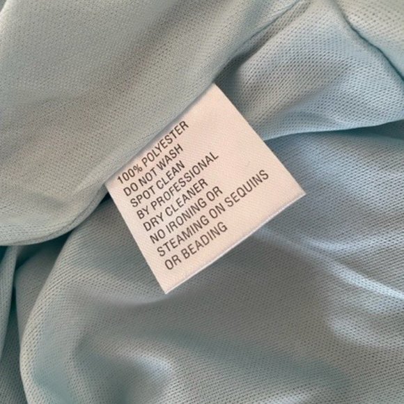 Ieena for Mac Duggal One-Shoulder Jersey Mermaid Gown Powder Blue Size 6 - Picture 7 of 11